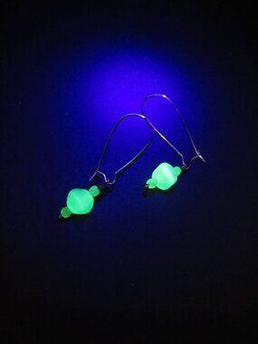 Big Kidney wire UG bead earrings